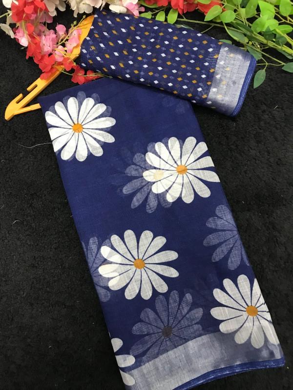 GC soft lenin saree wholesaler in surat